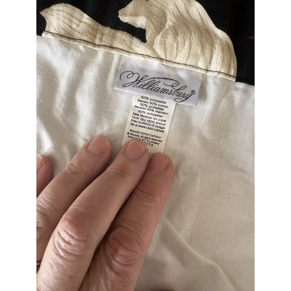 Waverly- 2 Valances, Williamsburg, Botanical Fabric, Lined, Each 51